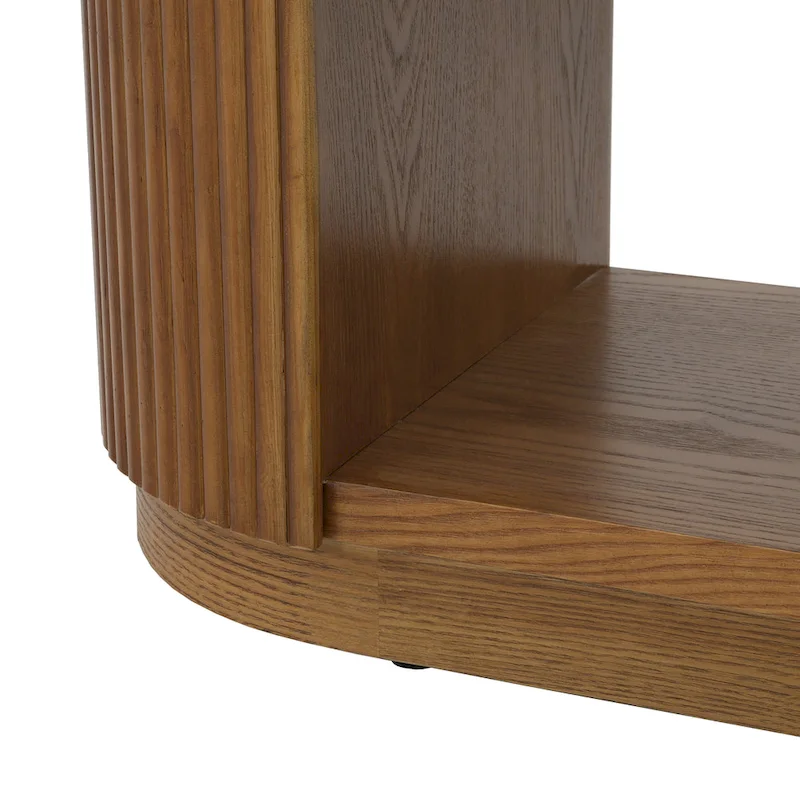 Christopher Knight Home - Mirod Modern Entryway Console Table with Open Shelf & Elegant Wood Grain Design
