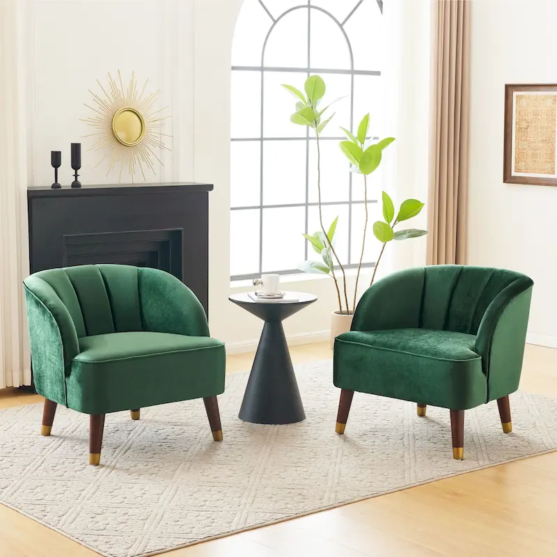 Mokena Modern Upholstered Club Chair (Set of 2) by Christopher Knight Home