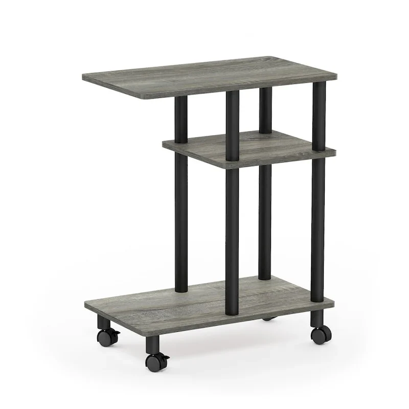 Turn-N-Tube U Shape Sofa Side Table with Casters