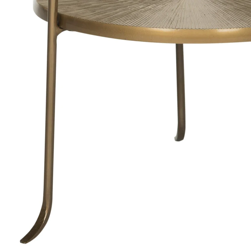 SAFAVIEH Jerrie Brass Side Table - 14 x 14 x 31.5 - 14Wx14Dx32H