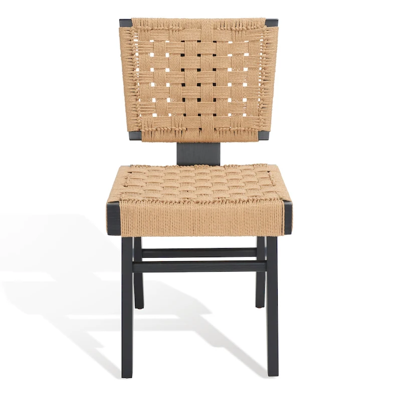 SAFAVIEH Couture Justice Woven Dining Chair (Set of 2) - 19 In. W x 24 In. D x 35 In. H - 19Wx24Dx35H