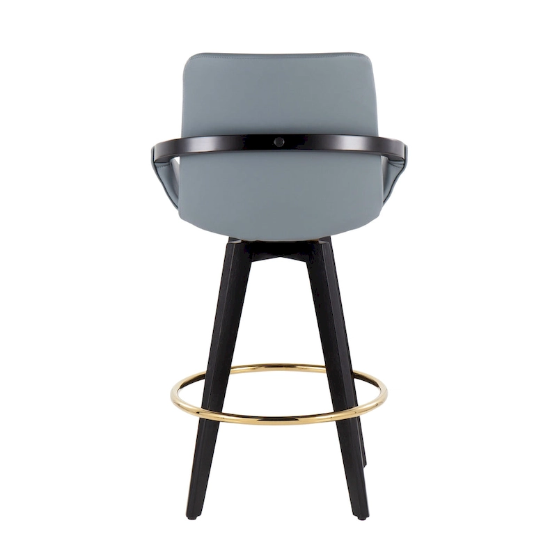 Carson Carrington Pugo Fixed-Height Counter Stool with Black Wood Base (Set of 2)