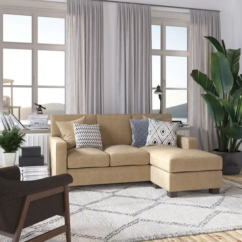 Copper Grove Cleome Reversible Chaise Sectional Sofa