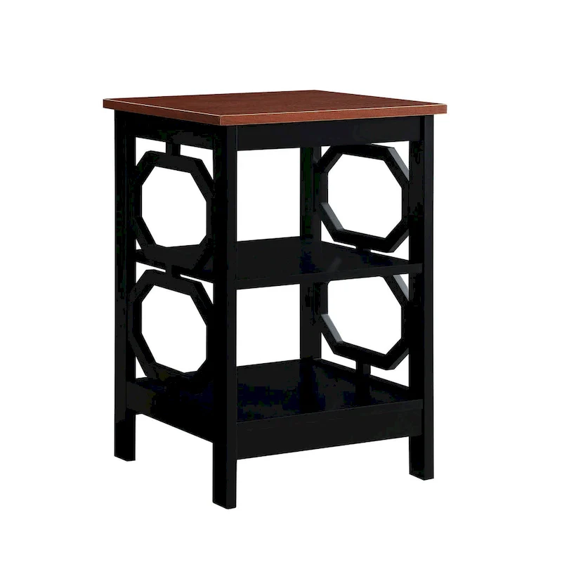 Omega End Table with Shelves