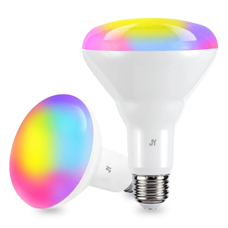 Smart BR30 Dimmable Light Bulb - Dimmable Color Changing LED, Compatible with Smart Assistant, No Hub Required (SET of 2)