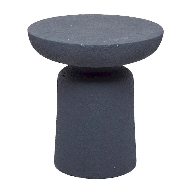 Magnesium Oxide Outdoor Accent Table - Dark Gray or White - Roche River Decor