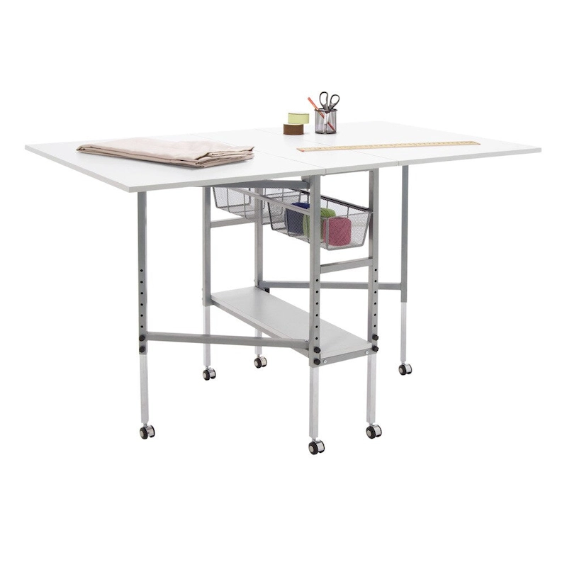 Sew Ready Adjustable Height Hobby and Craft Table with Drawers