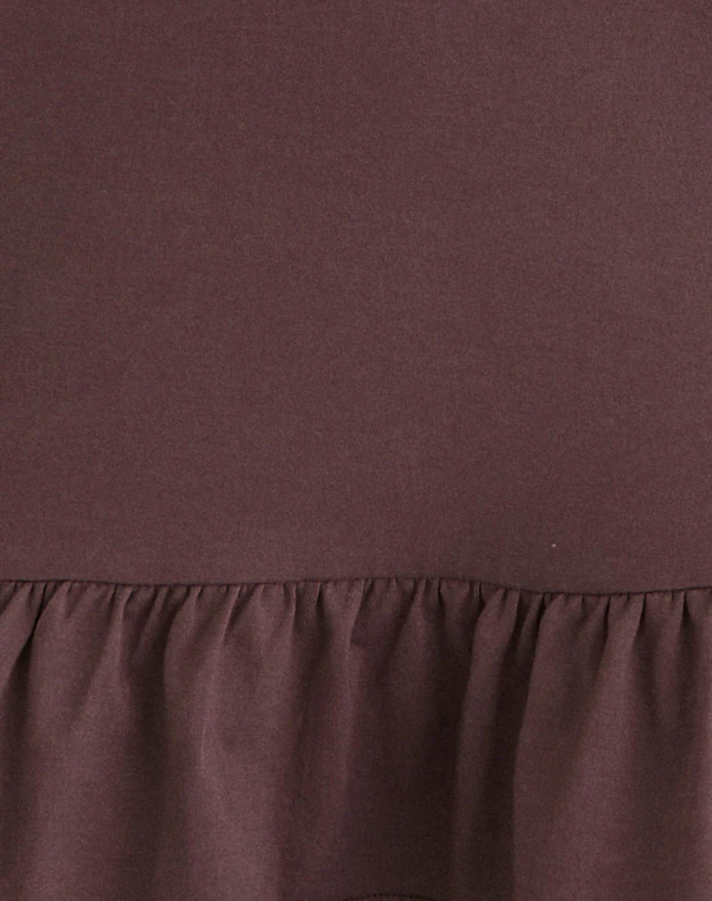 Maufa Mini Dress in Jersey Deep Taupe