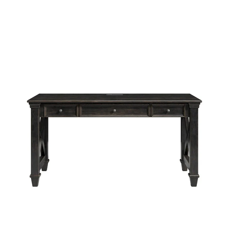 Traditional Wood Writing Desk, Dark Brown