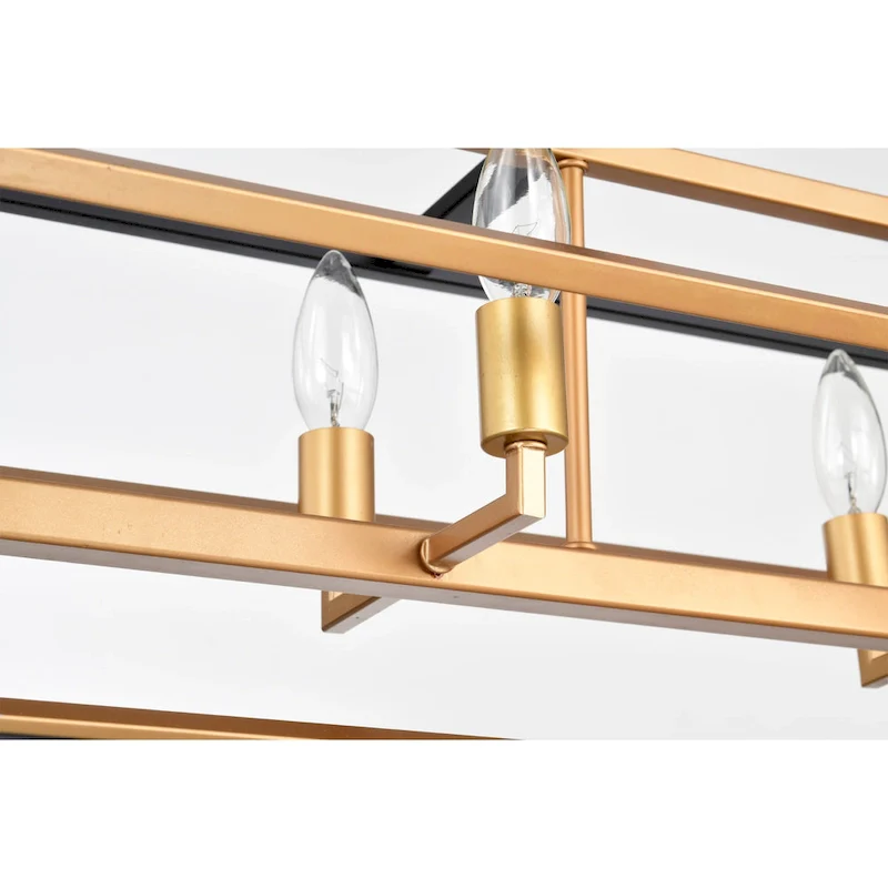 Tilla 39 Inch Matte Black Modern Kitchen Island with 8 Candle Light