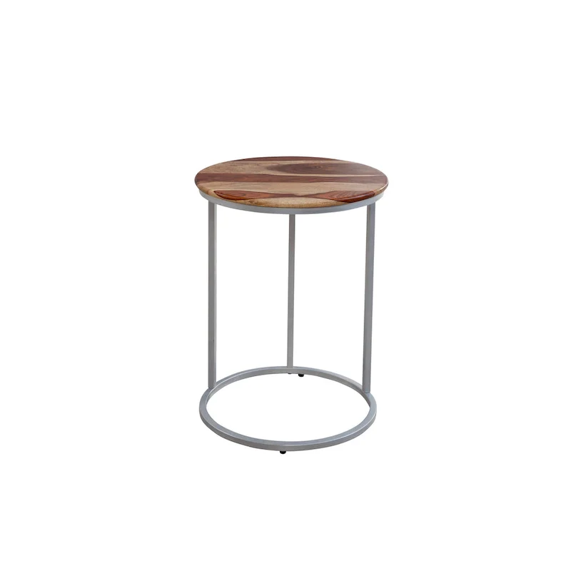Union Solid Wood and Metal C-Table