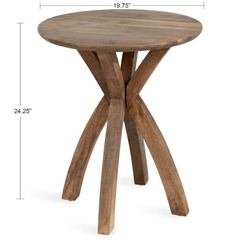 Round Wood Side Table