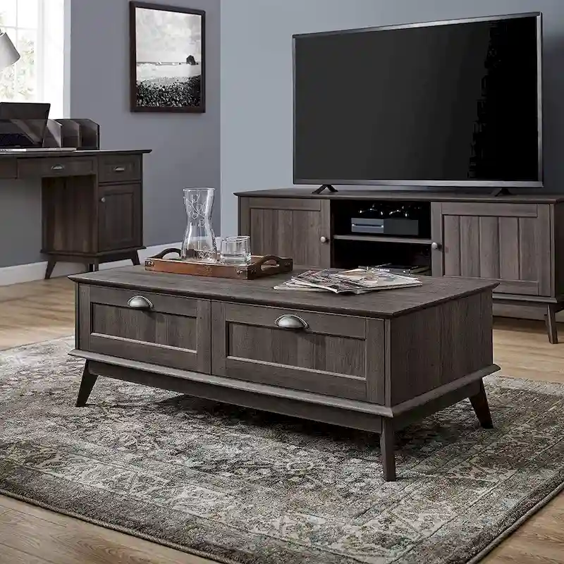 Caffoz Center Coffee Table with Two Fully Extended Drawers