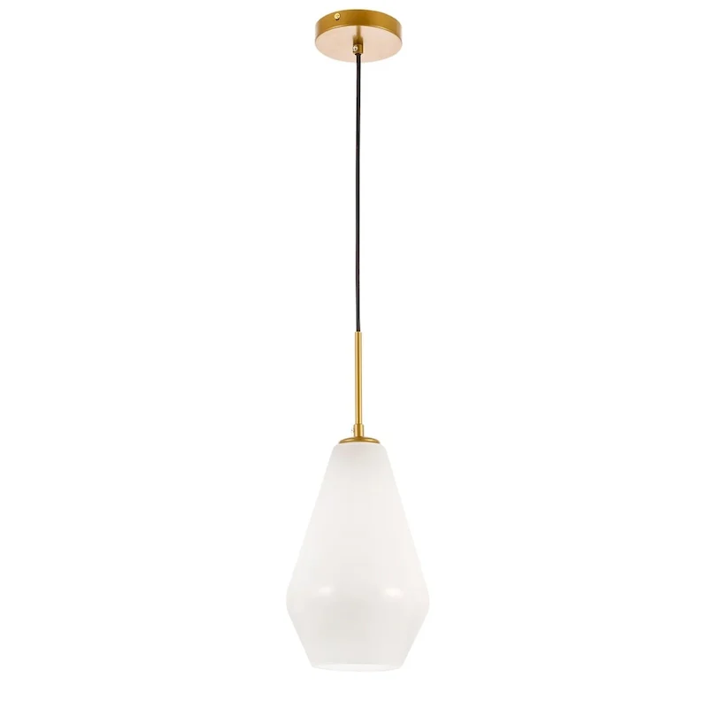 Gerald 1-light Elongated Glass Shade Hanging Pendant Light