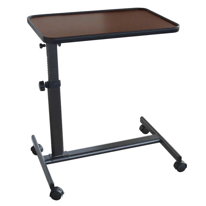 Adjustable Height Rolling Over Bed Table 24 x 16 in.