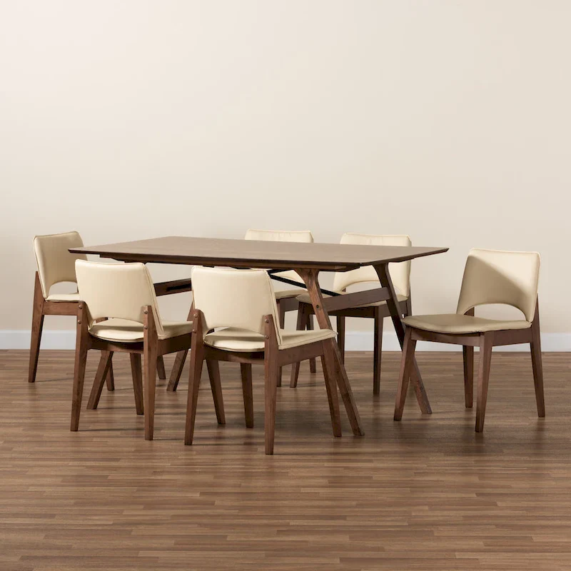 Mid-Century Modern 7-Piece Dining Set
