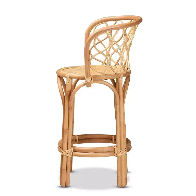 Diana Rattan Counter Height Barstool Natural - bali & pari