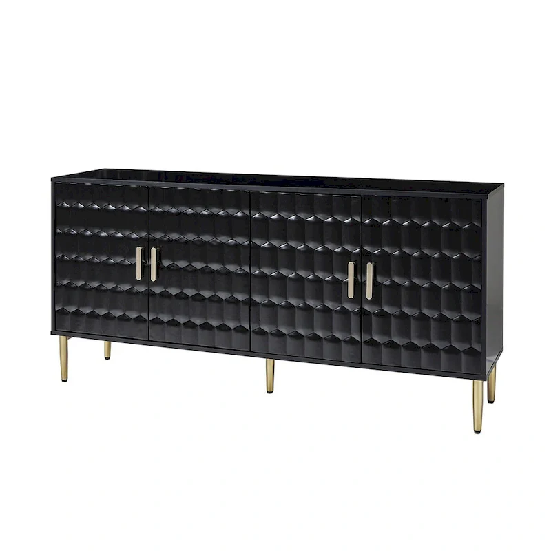 63 Wide Modern Sideboard with Adjustable Shelves by HULALA HOME