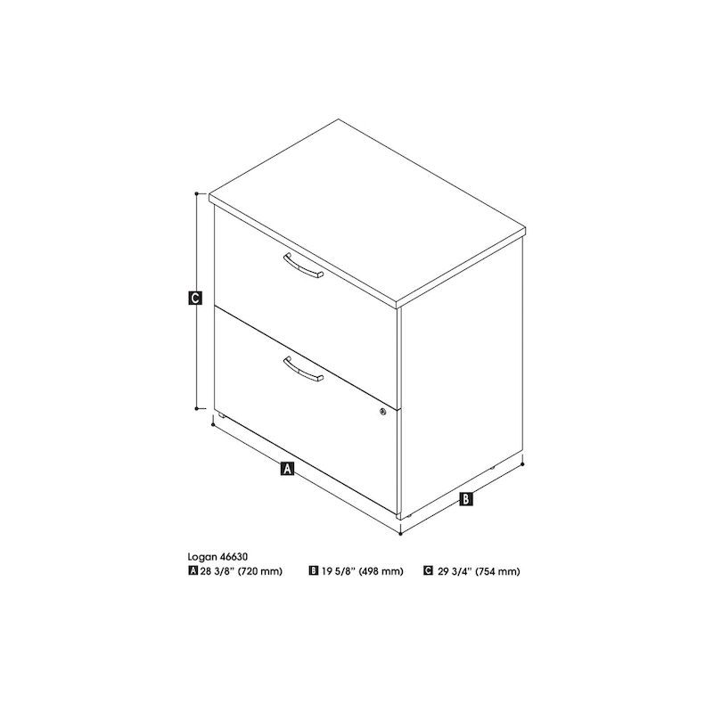 Bestar Universel 29W Lateral File Cabinet by Bestar.