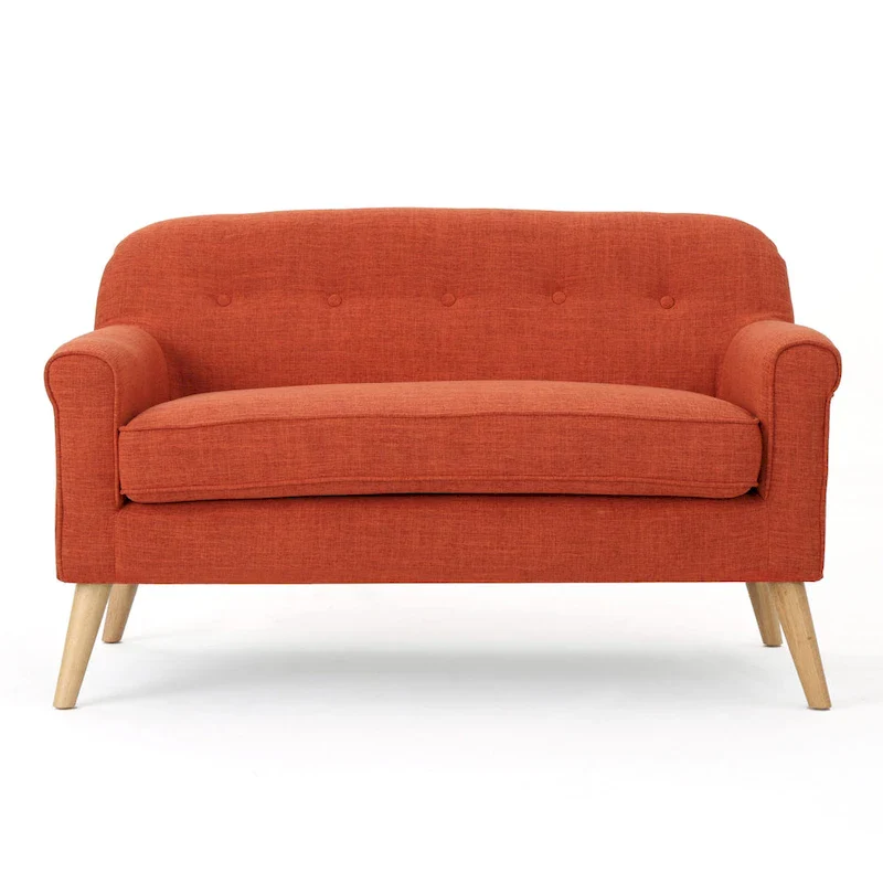 Mariah Mid-Century Fabric Loveseat by Christopher Knight Home