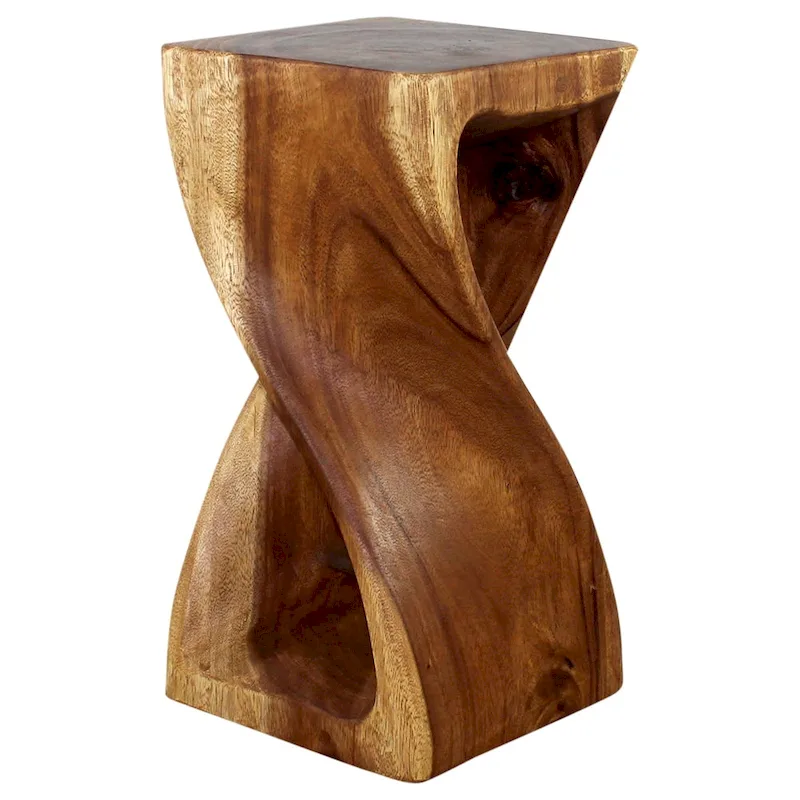 Haussmann Original Wood Twist Stool 12 X 12 X 23 In High Walnut Oil - 12 x 12 x 23