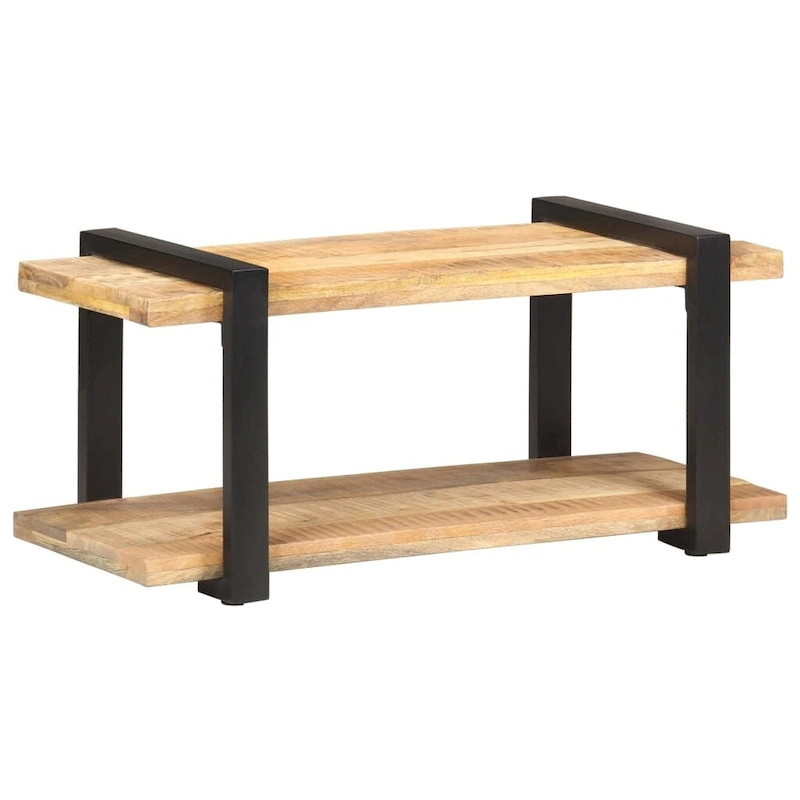 vidaXL TV Stand 35.4x15.7x15.7 Rough Mango Wood