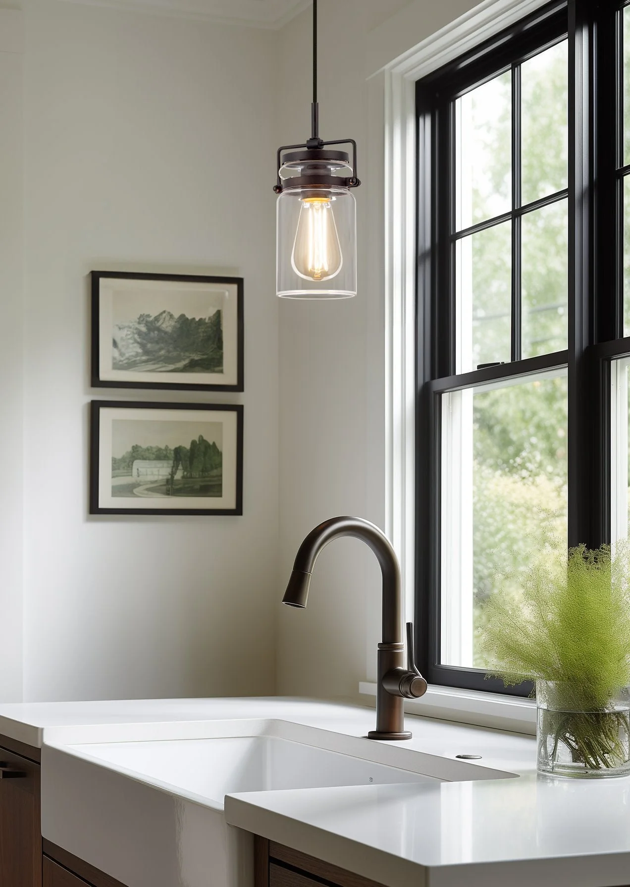 Wyer 8 Modern Industrial / Farmhouse Pendant Light