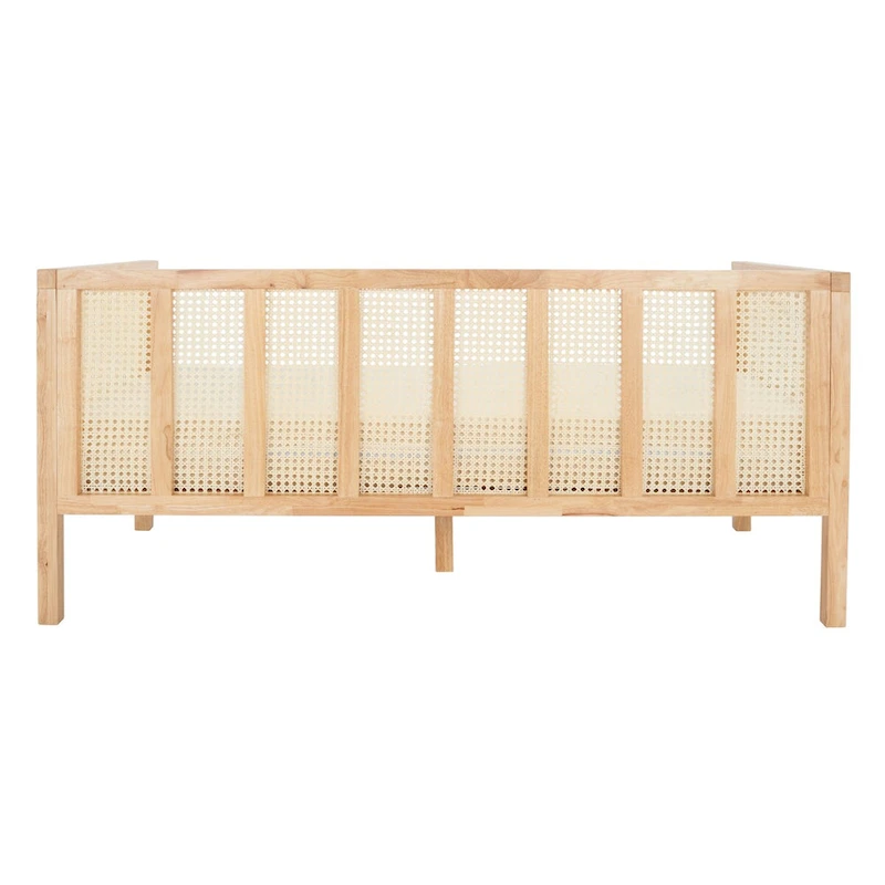 SAFAVIEH Mandie Rattan Sofa - 29 W x 62 D x 30 H - 29Wx62Dx29H