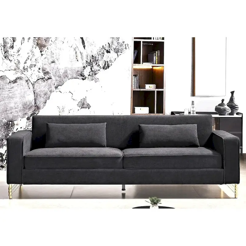 Aesthetic 85.8 Velvet Sofas for Living Room 3 Seater Couch with Classic Modern Appeal and Luxurious Soft Comfort