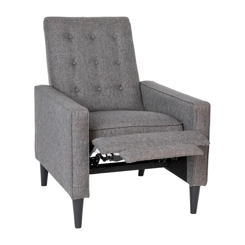 Pushback Recliner with Button Tufted Back