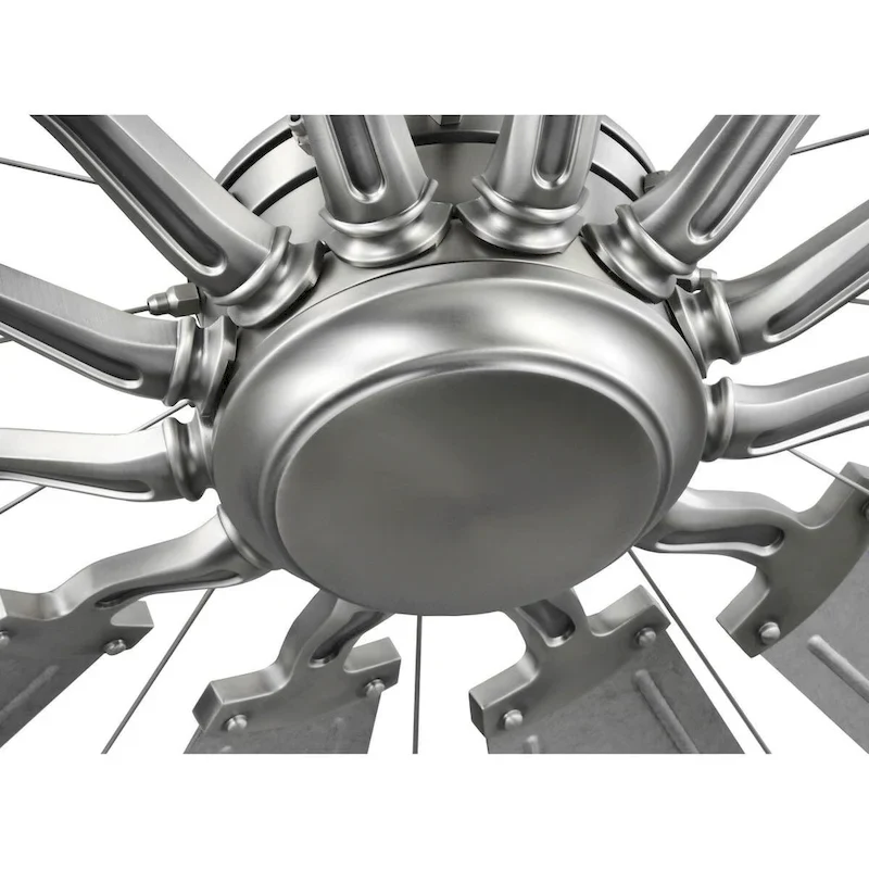 Springer II Collection 60-in Twelve-Blade Antique Nickel Modern Farmhouse Windmill Ceiling Fan - 60 in x 60 in x 16.26 in