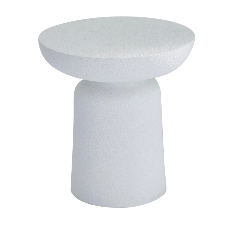 Magnesium Oxide Outdoor Accent Table - Dark Gray or White - Roche River Decor