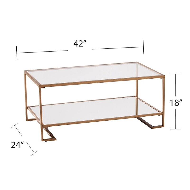 SEI Furniture Glam Gold Metal Coffee Coffee Table