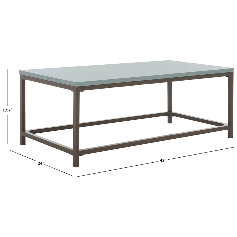 SAFAVIEH Aino Reclamined Wood Finish Coffee Table - 48 x 24 x 17.7 - 48Wx24Dx18H