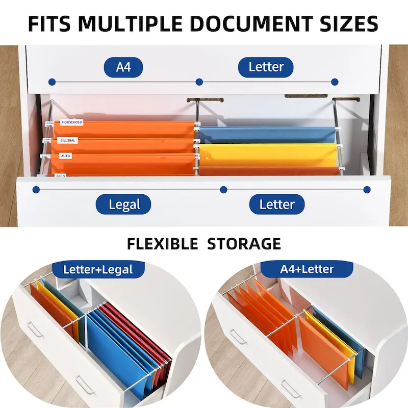 2-Drawer Lateral File Cabinet with Lock, 31.5