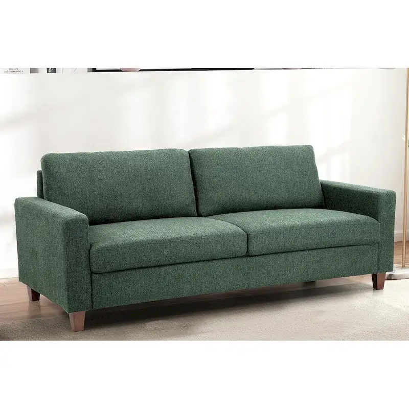 Miles 2 Piece Sofa and Loveseat Sets with Reversible Back Pillows Mid Century Modern Sofa