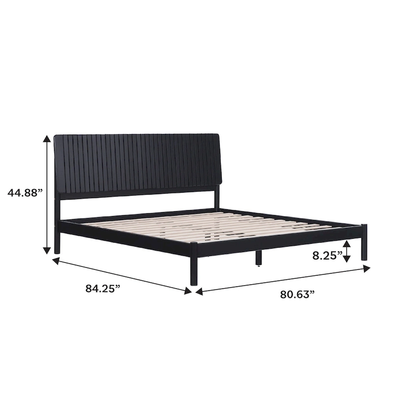 Middlebrook Designs Slatted Headboard Modern King Bed