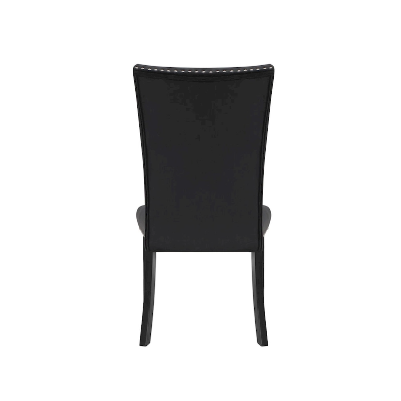 HomeRoots Set of Two Black Upholstered Velvet Dining Side Chairs - 20.25' X '40.75' X '27