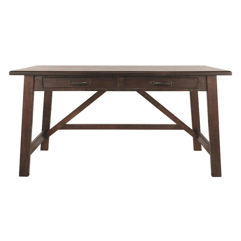 Baldridge Rustic Brown Home Office Large Leg Desk