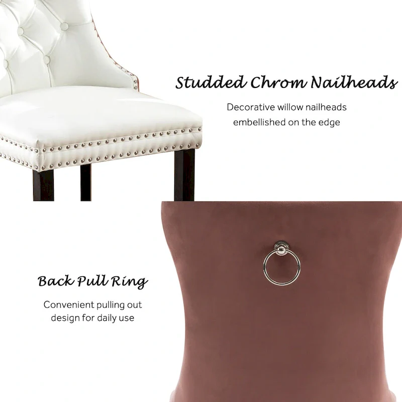 Modern Tufted Velvet Side Dining Chairs (Set of 4)