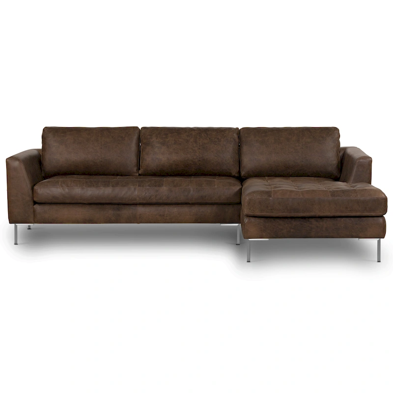 Poly & Bark Calle 114 Right-Facing Sectional - Full Grain Genuine Italian Leather