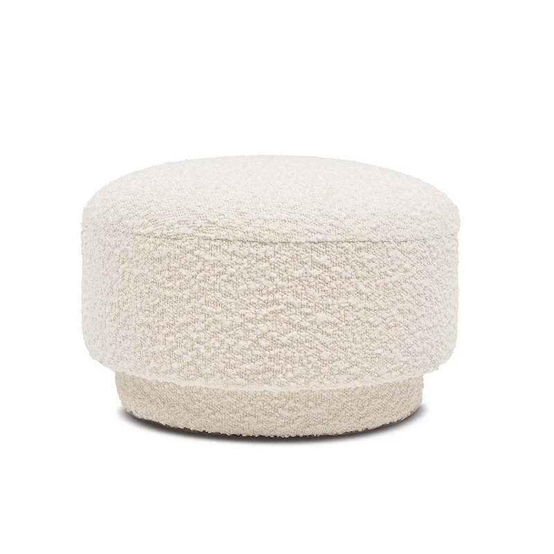 Fuji 15 Faux Sherpa Mushroom Footstool Ottoman