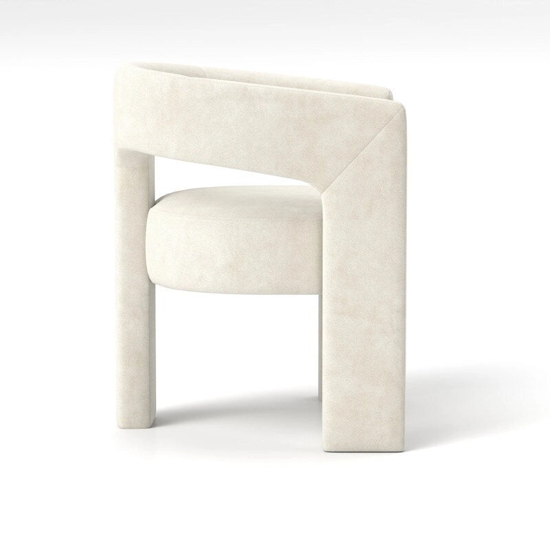 SEYNAR Modern Glam Velvet Upholstered Dining Chair, Open-Back Accent Chair Set of 6