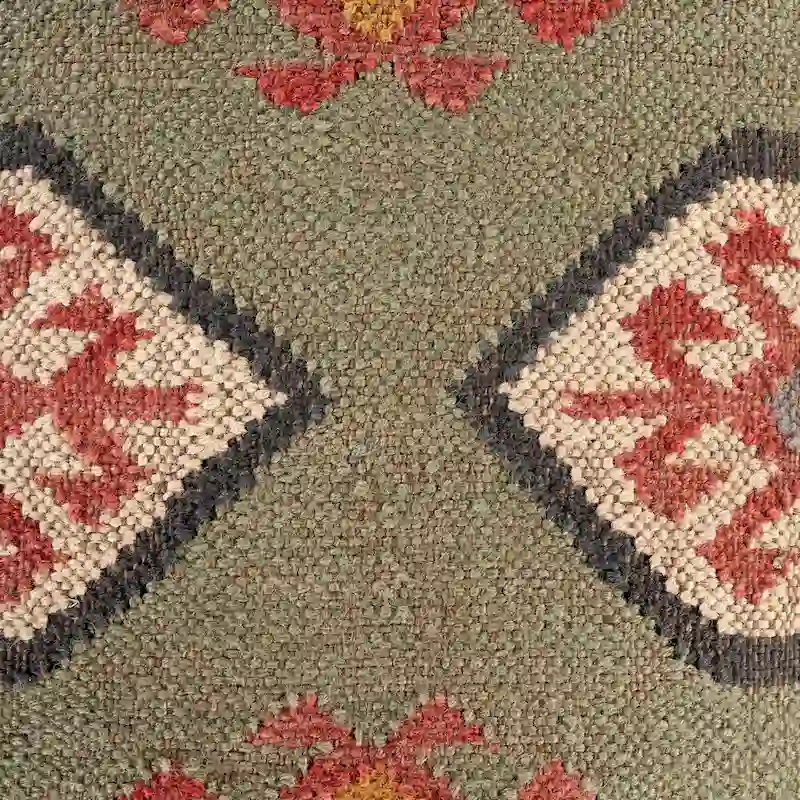 Livabliss Anupama Southwestern Upholstered Jute Bench