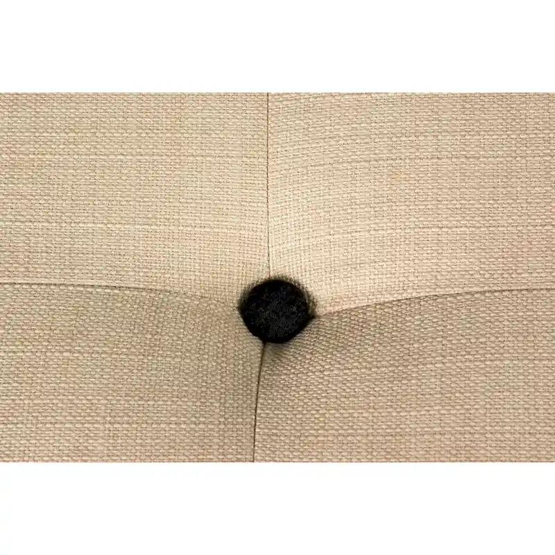 Button Tufted Upholstered Square Ottoman - 34 Inch