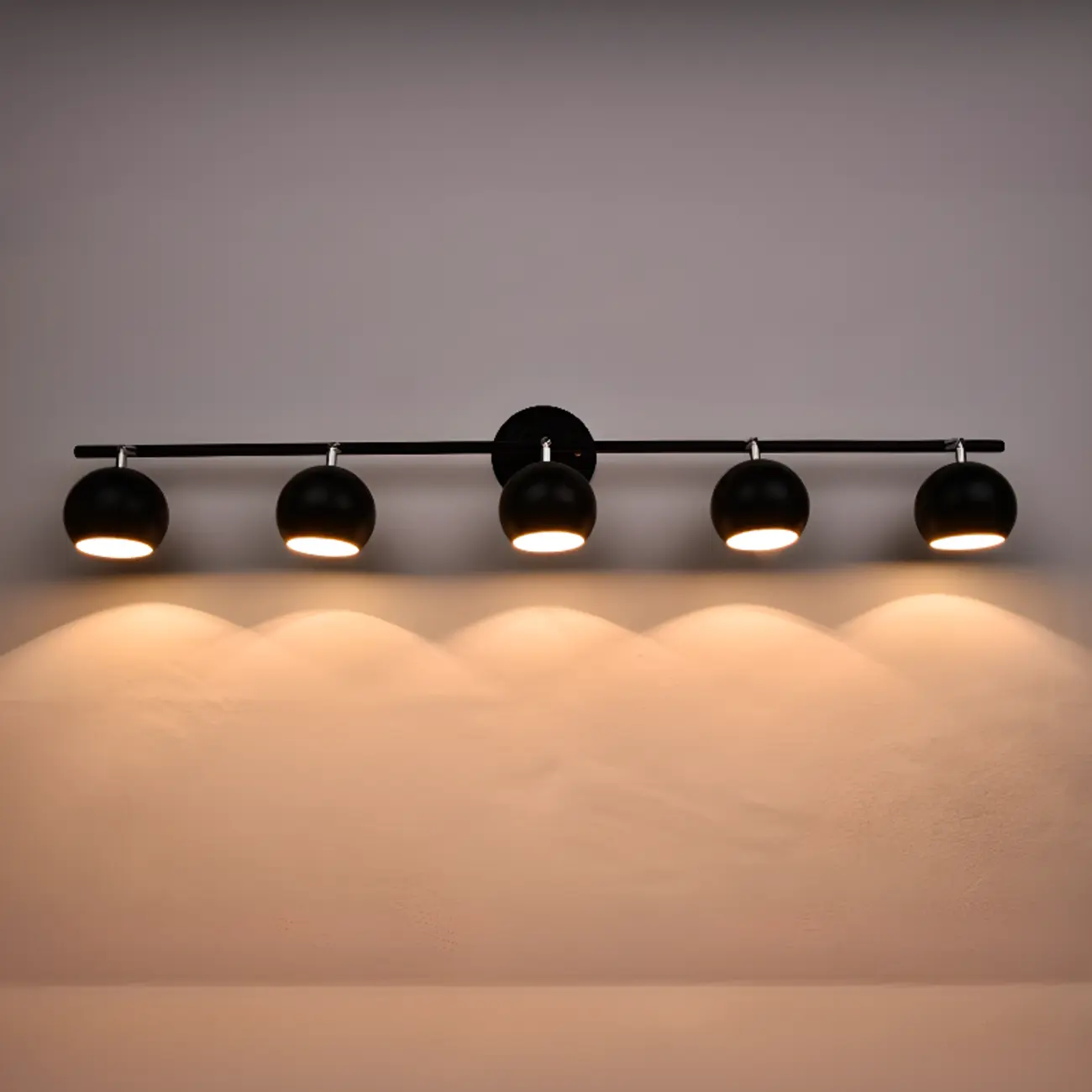 Adjustable Modern Linear Iron Globe Track Wall Sconce