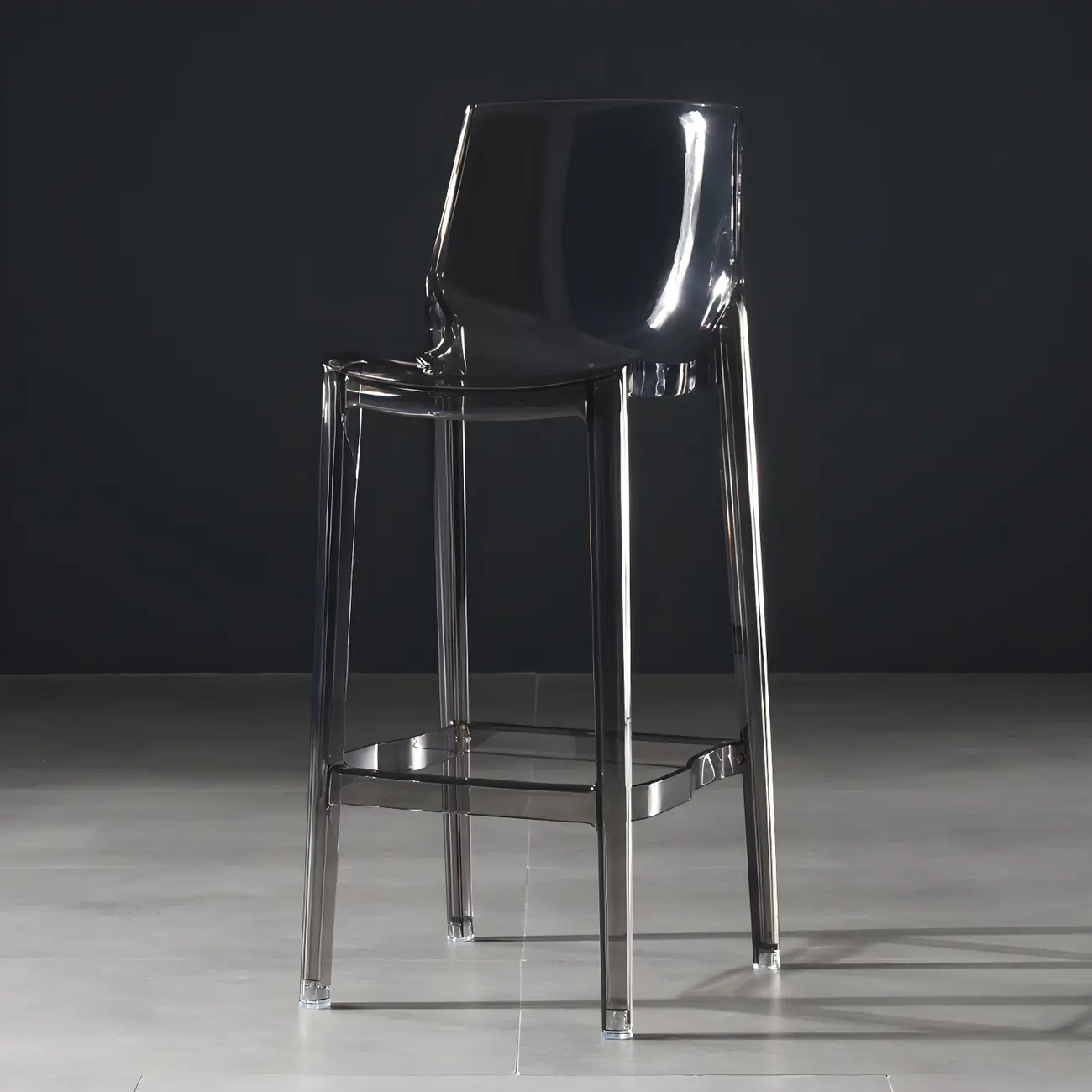 Modern Acrylic Transparent Chic Rectangle Durable Bar Stool