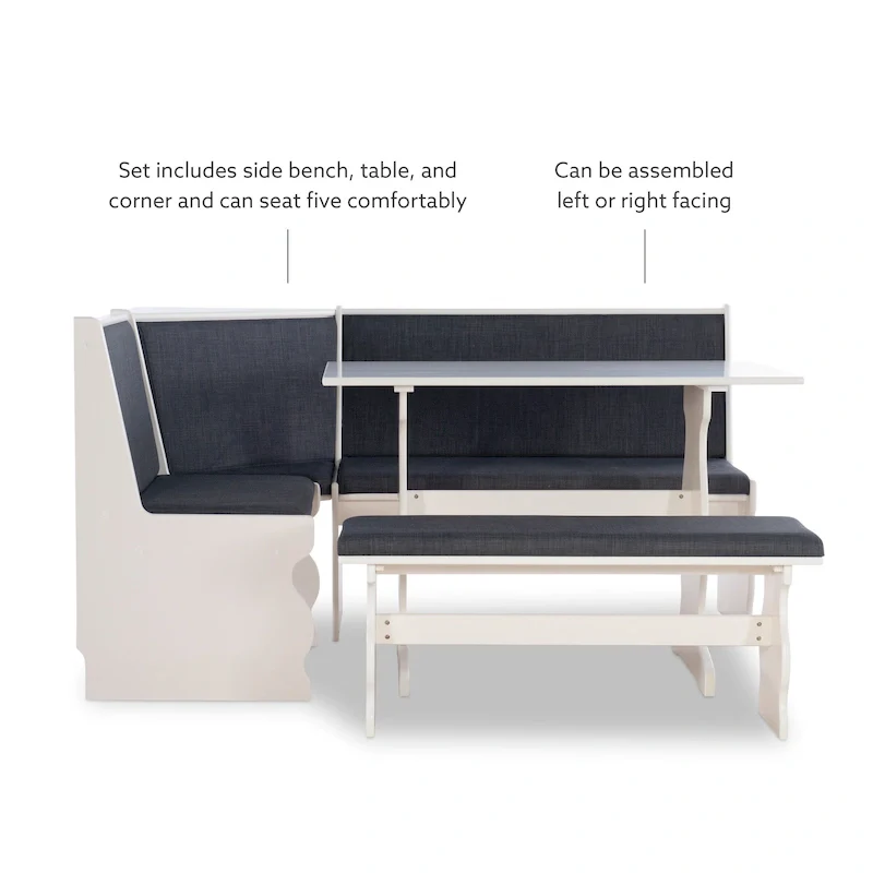 Breakfast Nook 3-piece Dining Set