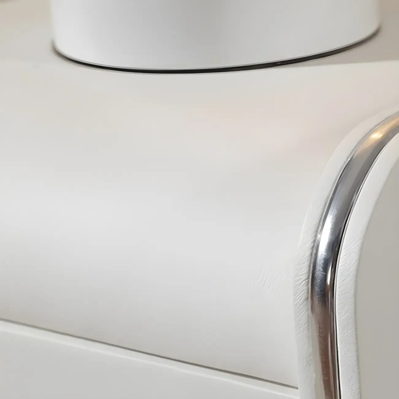 Luxurious Glossy Leather Wooden 2 Drawer Black Nightstand