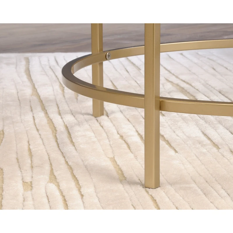 Int Lux Side Table Round Satin Gold